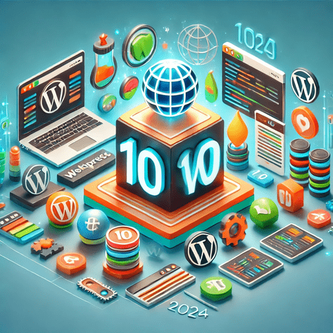 Illustration of link building strategies with various icons and graphs